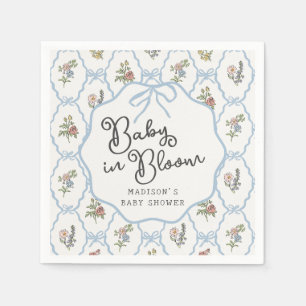 Spring Garden Party Pastel Floral Baby Shower Napkin