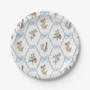 Spring Garden Party Pastel Floral Coquette Paper Plate