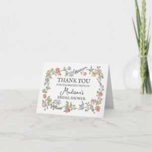Spring Garden Party Pastel Floral Thank You Cards