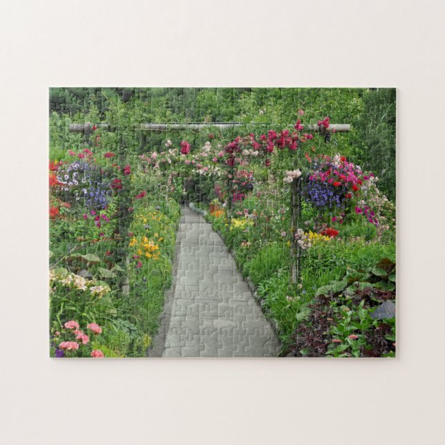 Spring garden pathway jigsaw puzzle (Horizontal)