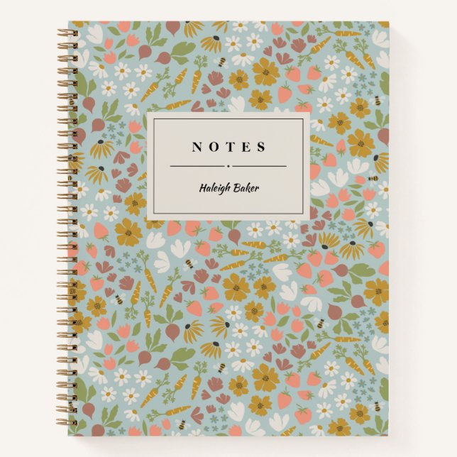 Spring Garden Personalised Notebook (Front)