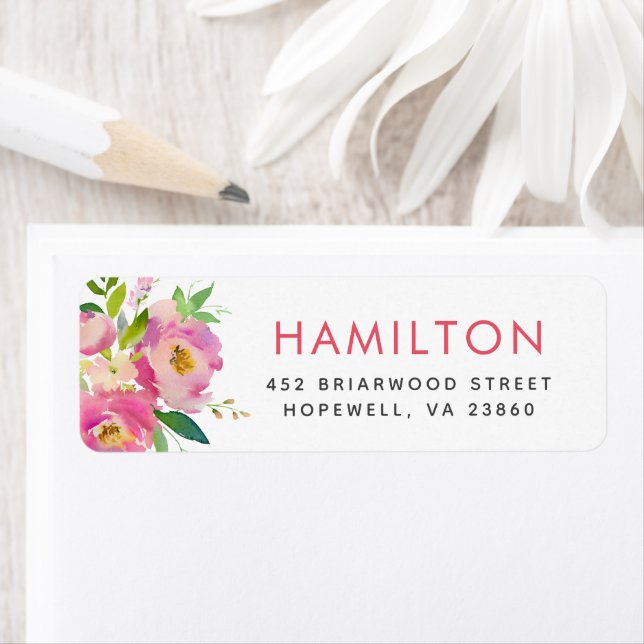Spring Garden Personalised Return Address Labels (Insitu)