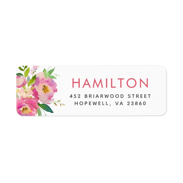 Spring Garden Personalised Return Address Labels (Front)