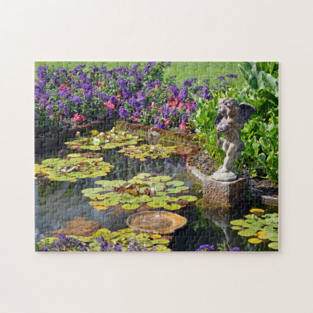 Spring garden pond jigsaw puzzle (Horizontal)