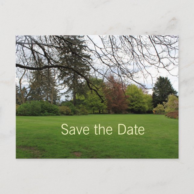 Spring garden save the date postcard (Front)