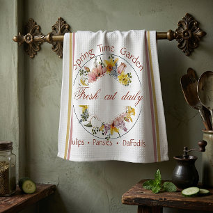 Spring Garden sign Tea Towel