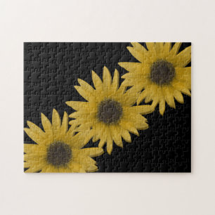 Spring Garden Sunflower Botanical Florals Jigsaw Puzzle