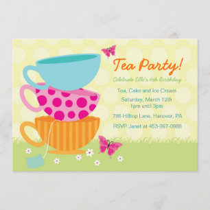 Spring Garden Tea Party Invitations