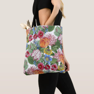 Spring garden tote bag