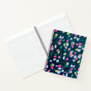 Spring Garden Tulip Flowers Bloom Watercolor Notebook