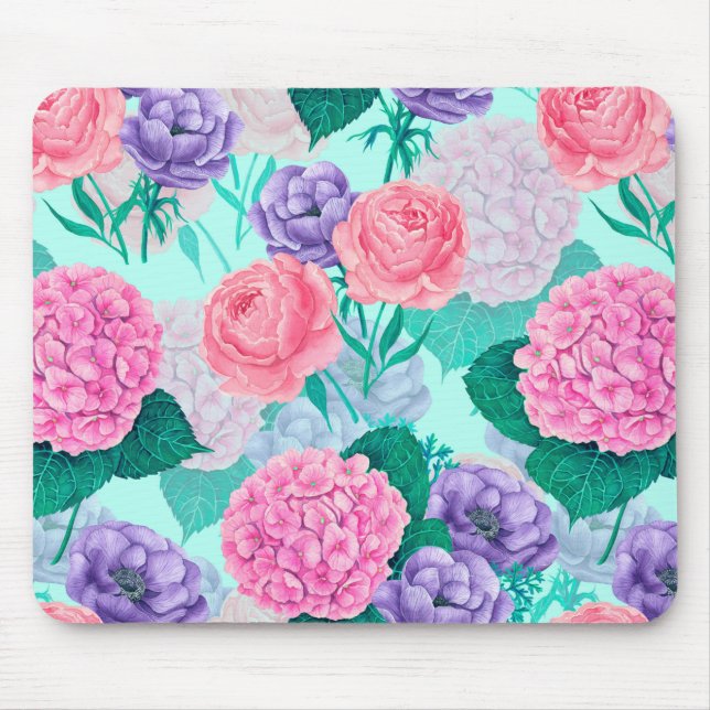 Spring garden watercolor 2 mouse mat (Front)