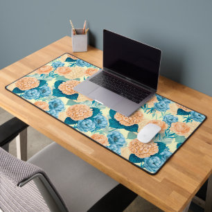 Spring garden watercolor desk mat