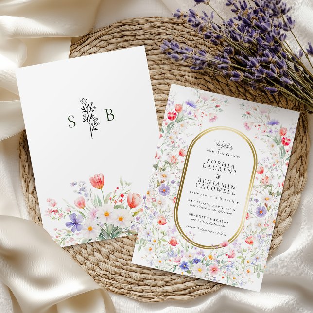 Spring Garden Watercolor Floral Pastel Wedding Invitation (Creator Uploaded)