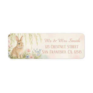 Spring Garden Watercolor Rabbit