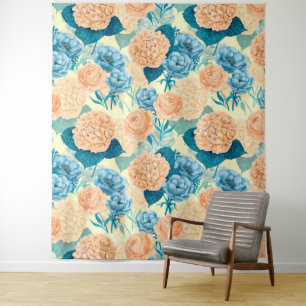 Spring garden watercolor tapestry