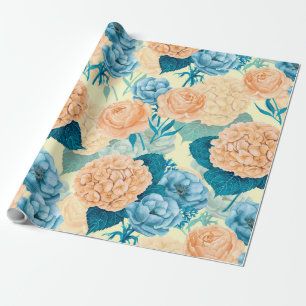 Spring garden watercolor wrapping paper