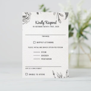 Spring Garden Wedding RSVP Card