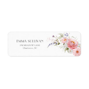 Spring Garden Wildflowers Pink White Wedding