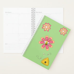 Spring Garden with Bees and Flowers Planner