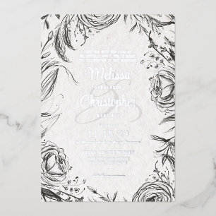 Spring Garden with Photo Wedding Invitation
