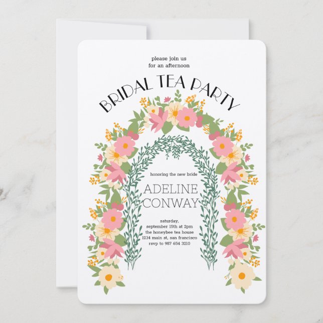 Spring Gate Garden Bridal Shower Celebration Invitation (Front)