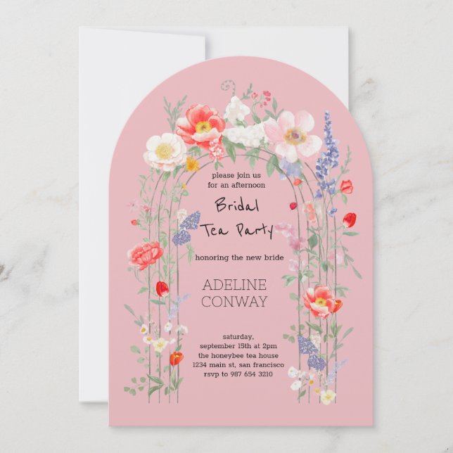 Spring Gate Garden Bridal Shower Celebration Invitation (Front)