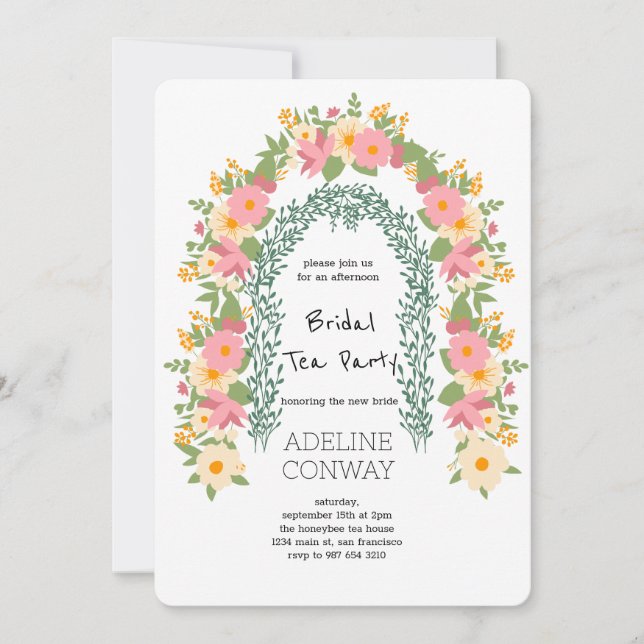 Spring Gate Garden Bridal Shower Celebration Invitation (Front)