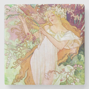 Spring Goddess Stone Coaster