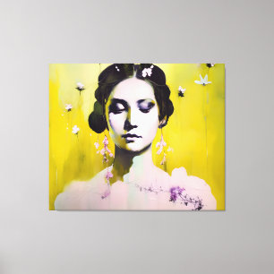 Spring Goddess Yellows and Pinks Canvas Print