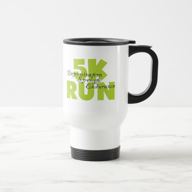 Spring Green 5K Run Travel Mug (Right)