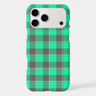 Spring Green and Finlandia Black Plaid iPhone Case