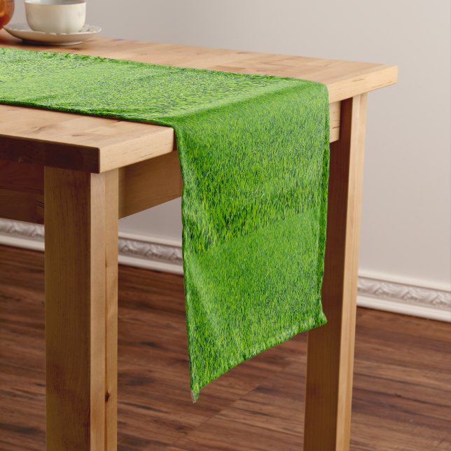 Spring Green Easter Grass Table Runner (In Situ)