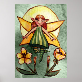 Spring Green Fairy                                 Poster
