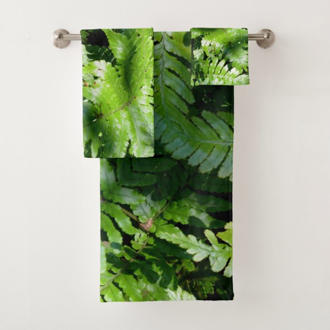 Spring Green Ferns Bath Towel Set (Insitu)