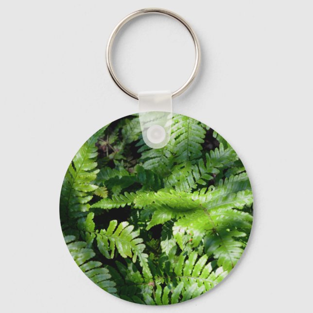 Spring Green Ferns boho botanical  Key Ring (Front)