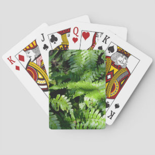 Spring Green Ferns Playing Cards