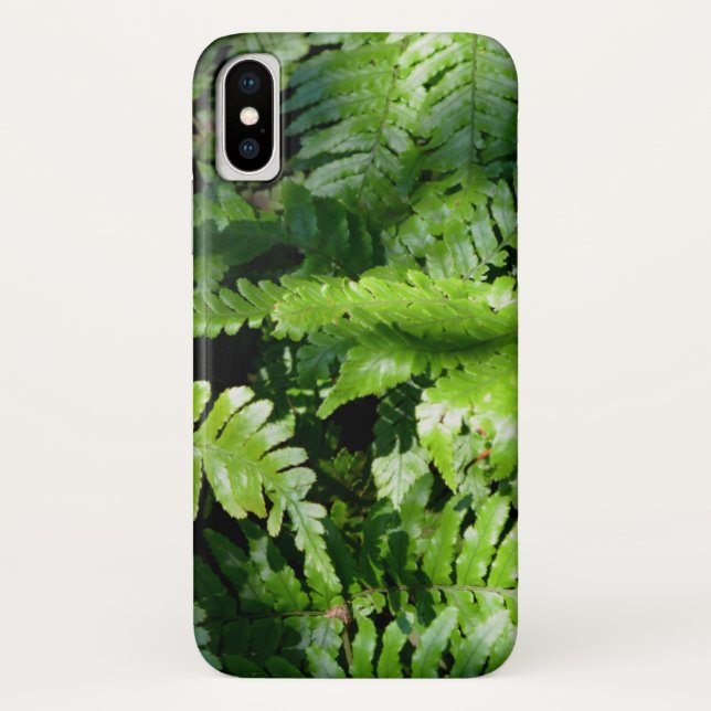 Spring Green Ferns tropical botanical greenery Case-Mate iPhone Case (Back)