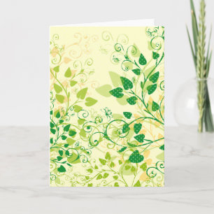 Spring Green Floral greeting card