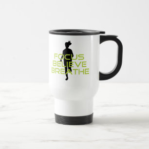 Spring Green Focus Believe Breathe Travel Mug