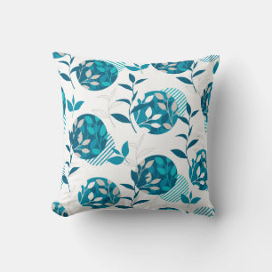 Spring Green Foliage and Leaves Modern Pattern Cushion