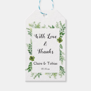Spring Green Foliage Wild Herb Thank You Gift Tags