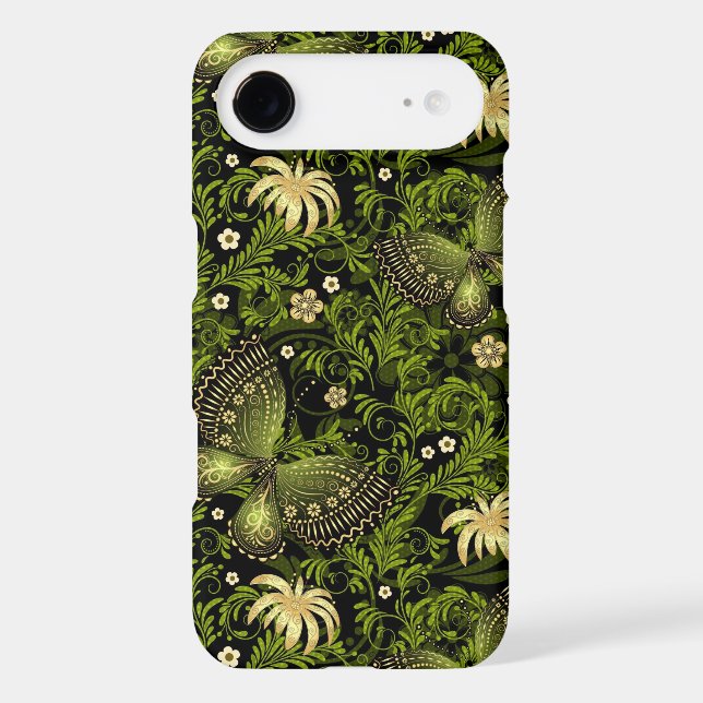 Spring Green-gold Pattern Case-Mate iPhone Case (Back)