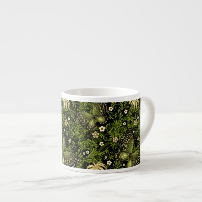 Spring Green-gold Pattern Espresso Cup (Front Right)