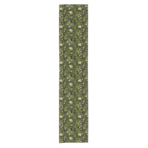 Spring Green-gold Pattern Short Table Runner