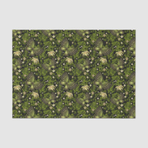 Spring Green-gold Pattern Tissue Paper