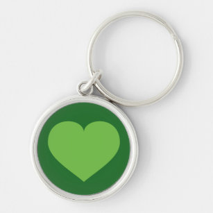 Spring green heart key ring