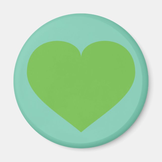 Spring Green Heart Magnet (Front)