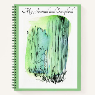 Spring Green Journal / Scrapbook / Notebook