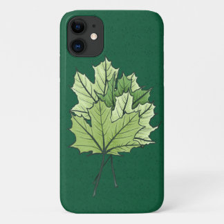 Spring Green Maple Leaves Nature Lover iPhone 11 Case