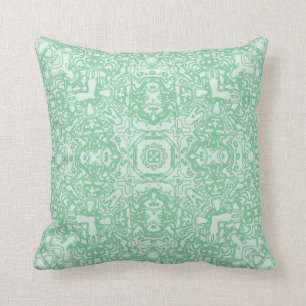 Spring Green Maze Kaleidoscope Pillow